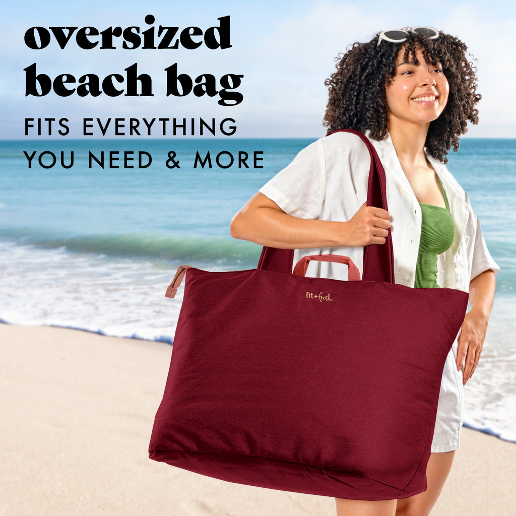 All The Things XL Travel Tote Bag, Cranberry