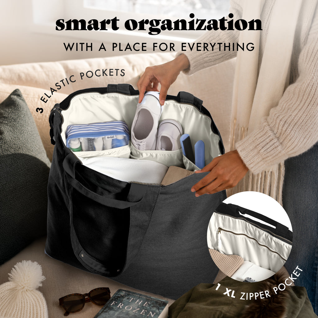 All The Things XL Travel Tote Bag, Black