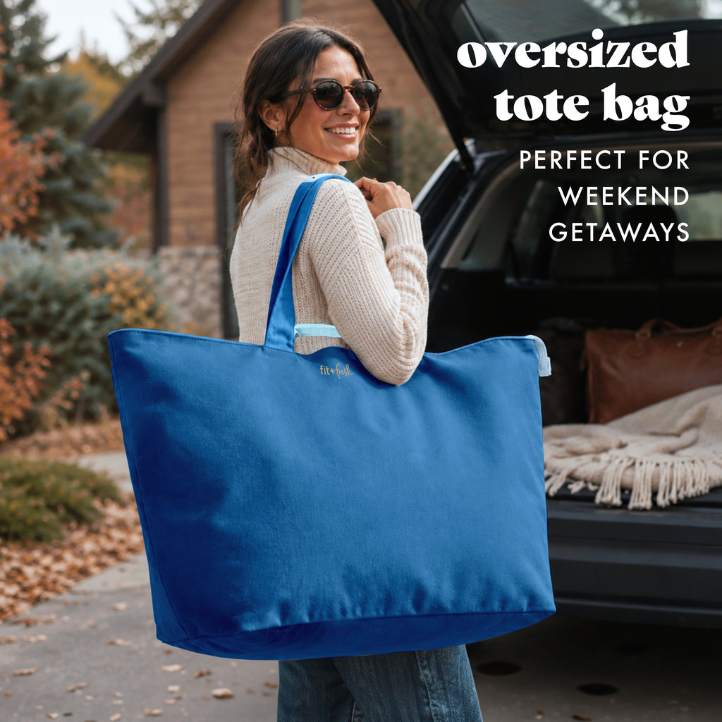 All The Things XL Travel Tote Bag, Cobalt