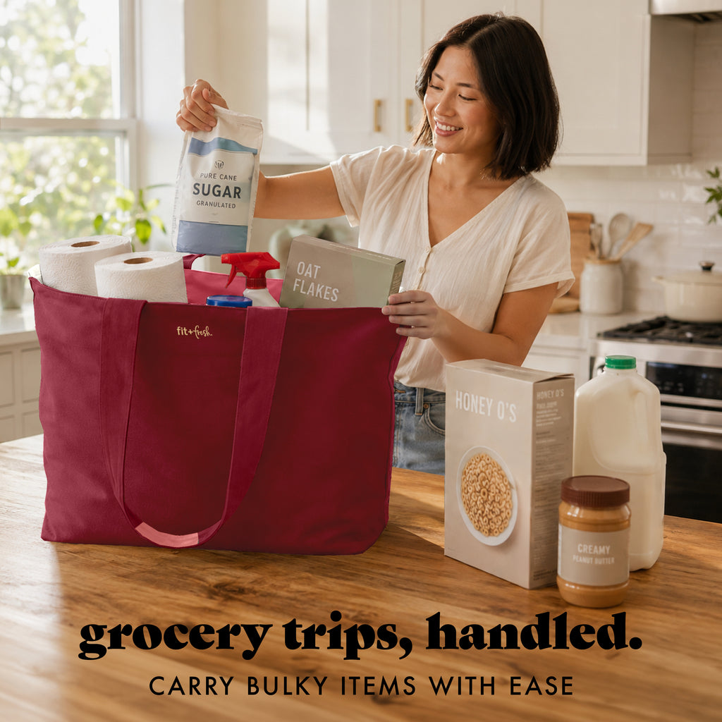 All The Things XL Travel Tote Bag, Cranberry