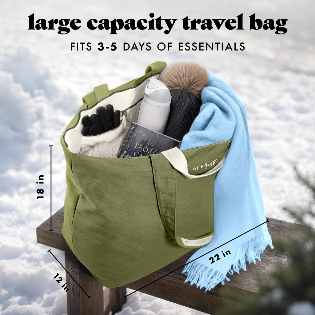 All The Things XL Travel Tote Bag, Olive