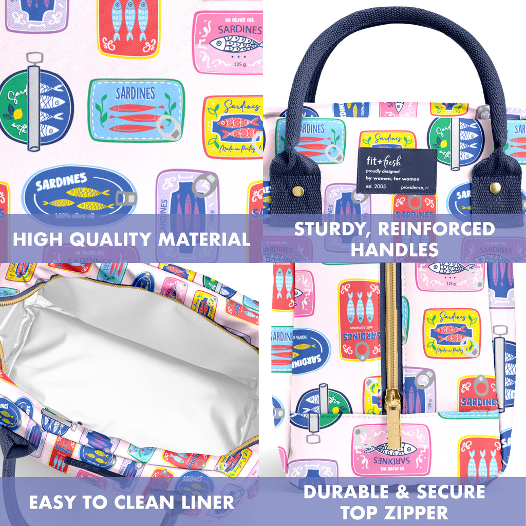 Bloomington Lunch Bag with Lunch Kit, Assorted Sardine Cans
