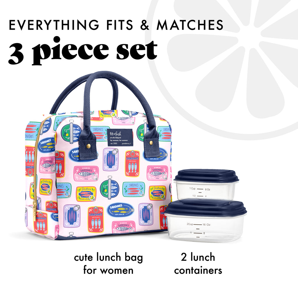 Bloomington Lunch Bag with Lunch Kit, Assorted Sardine Cans