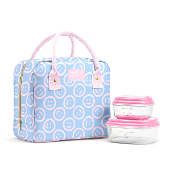 Bloomington Lunch Bag with Lunch Kit, Bubble Gum Smiles