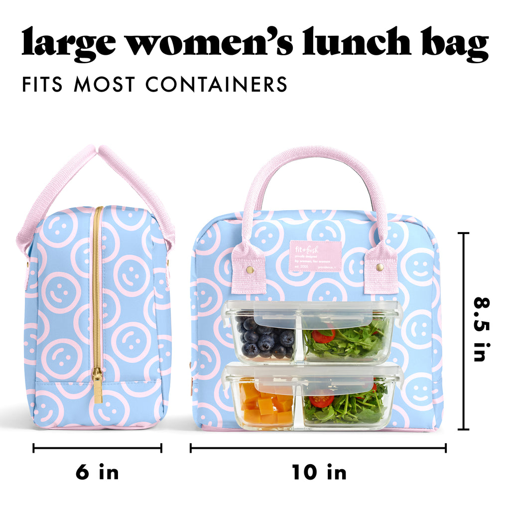 Bloomington Lunch Bag with Lunch Kit, Bubble Gum Smiles