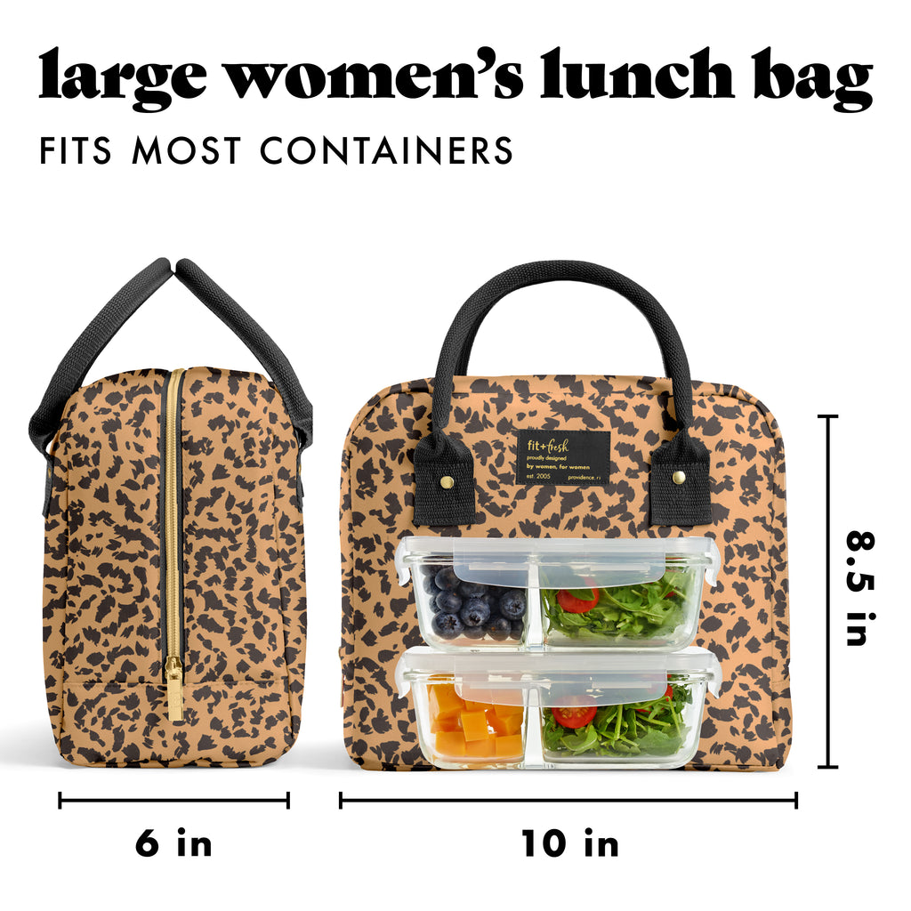 Bloomington Lunch Bag with Lunch Kit, Cheetah Spots