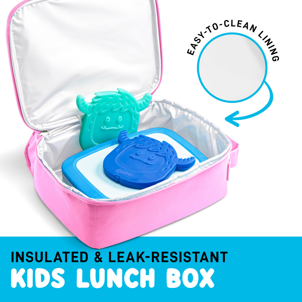 Charm Kids Lunch Bag with 6 Charms, Holographic Pink