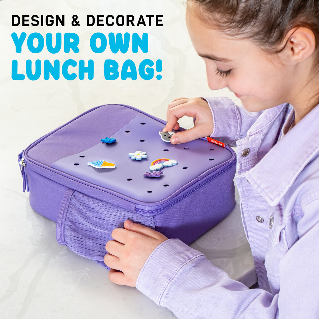Charm Kids Lunch Bag with 6 Charms, Purple
