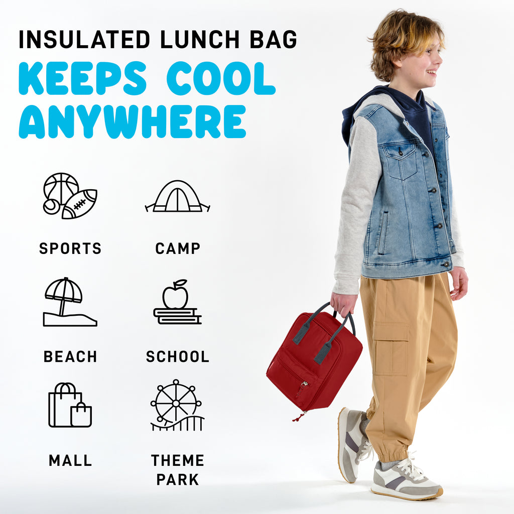 Connor Kids Lunch Bag, Cardinal