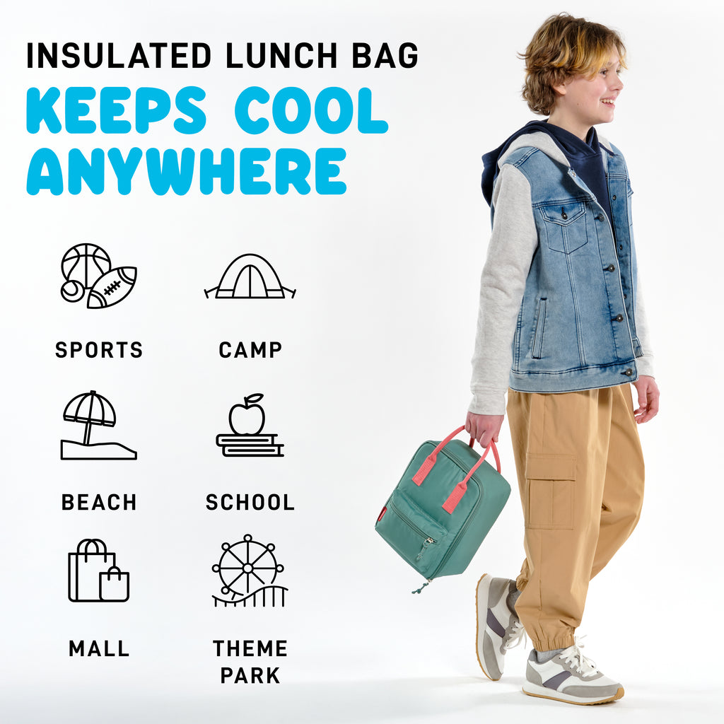 Connor Kids Lunch Bag, Seafoam