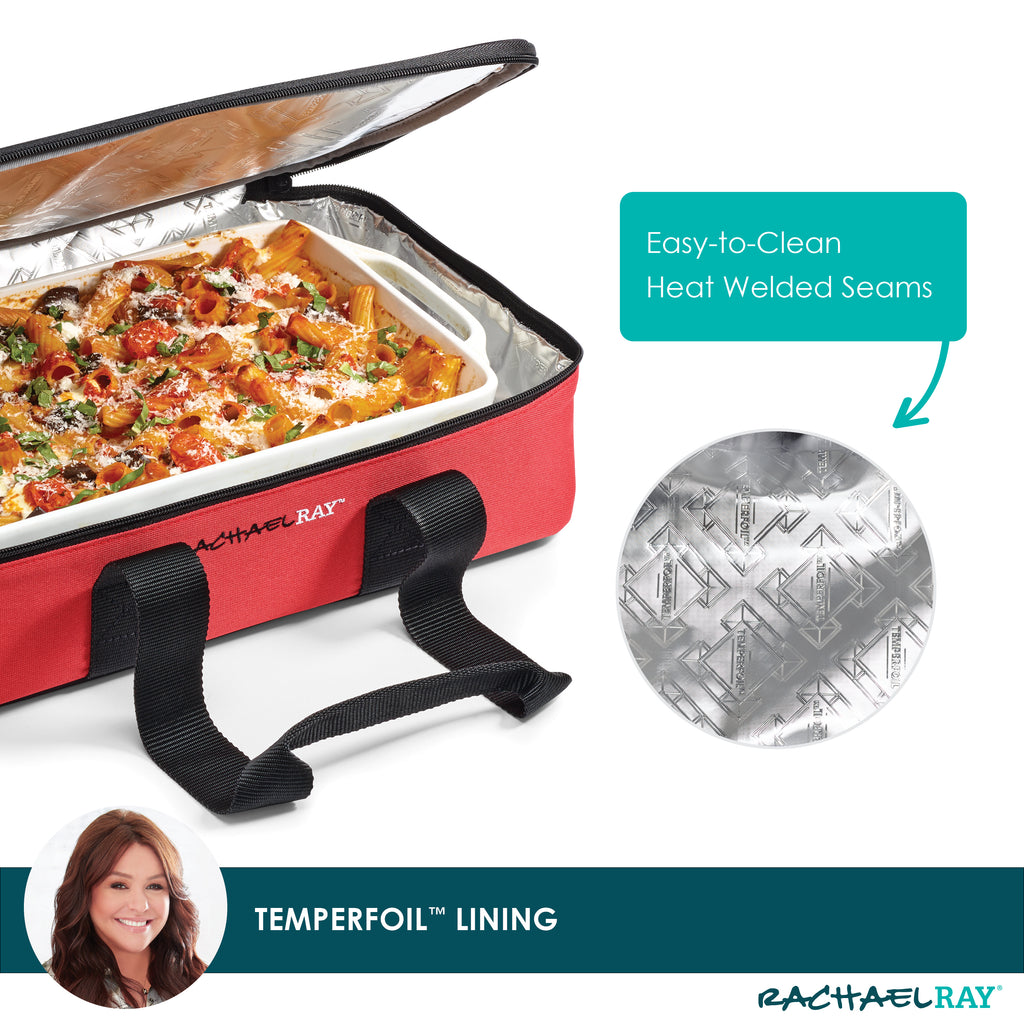 Rachael Ray Original Lasagna Lugger, Red Buffalo Check