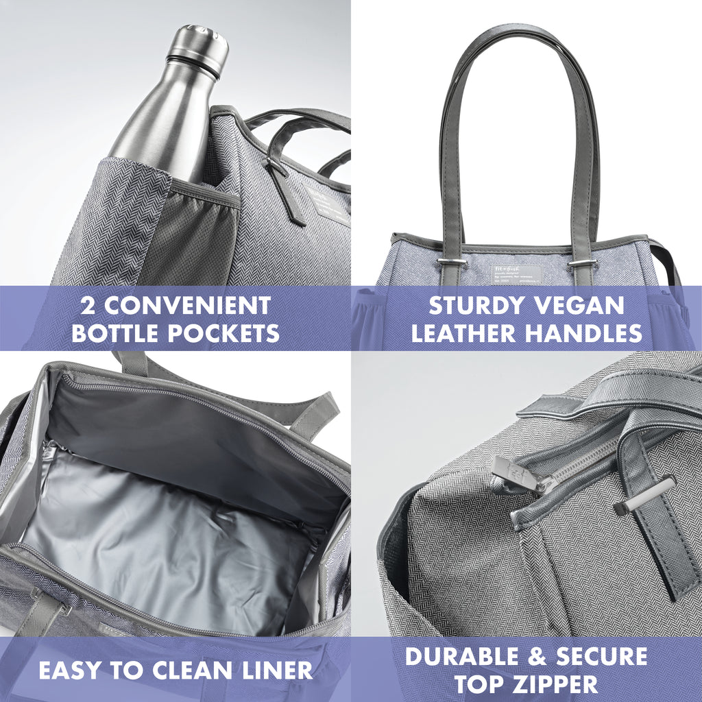 Copley Lunch Bag with Lunch Kit, Gray Tweed