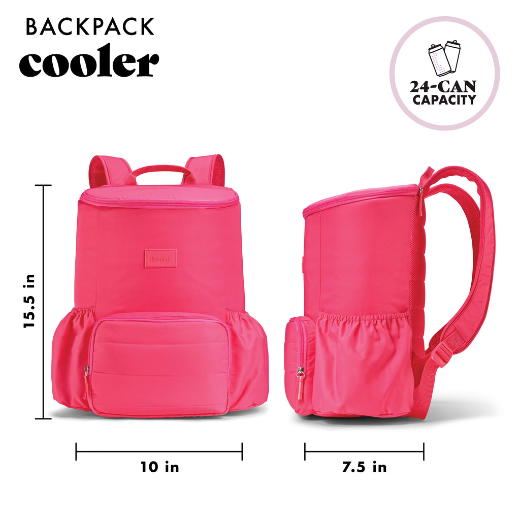 Izzy 24-Can Backpack Cooler, Hot Pink