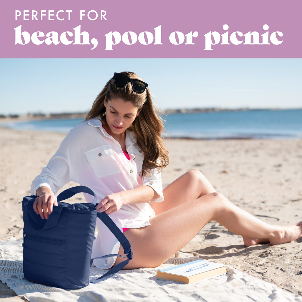 Mari 12-Can Backpack Cooler Tote, Midnight Blue