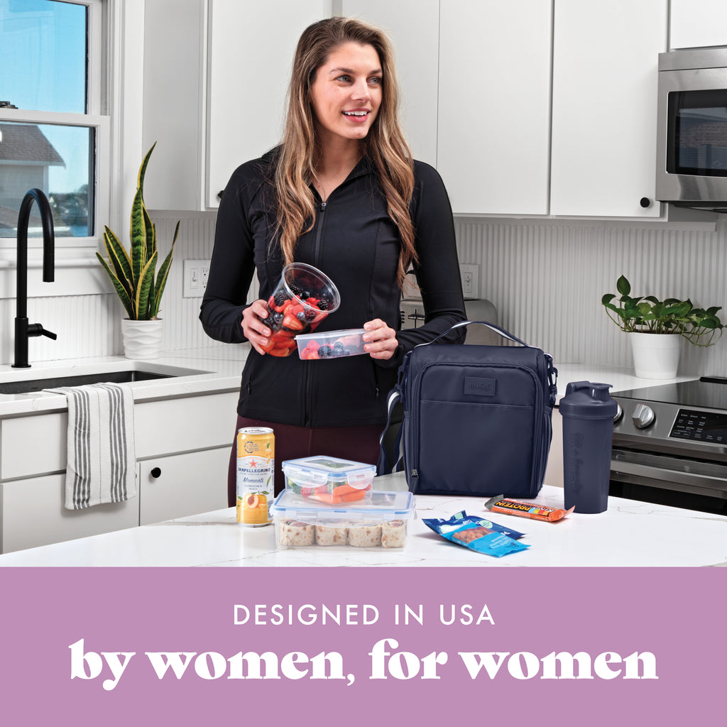 BREE Meal Prep Lunch Bag with Lunch Kit, Midnight Blue