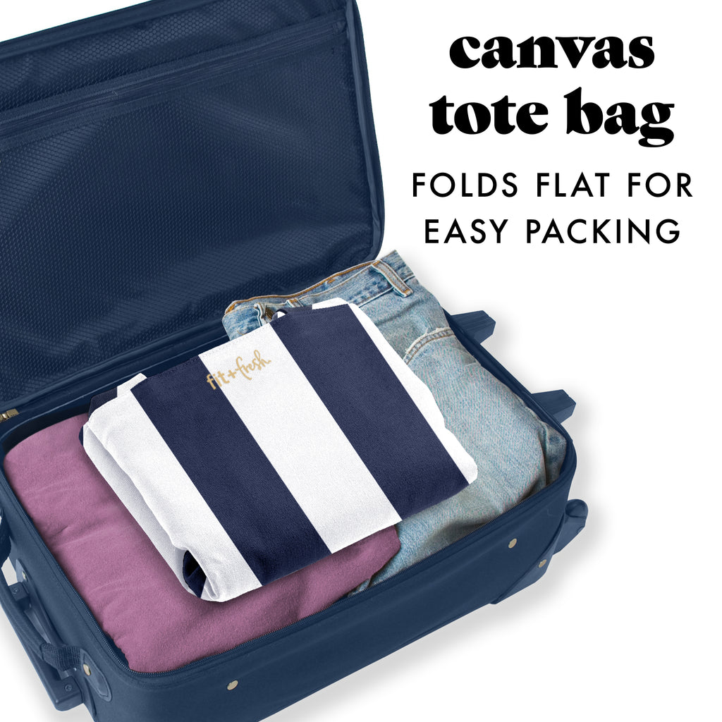 All The Things XL Travel Tote Bag, Navy Stripe