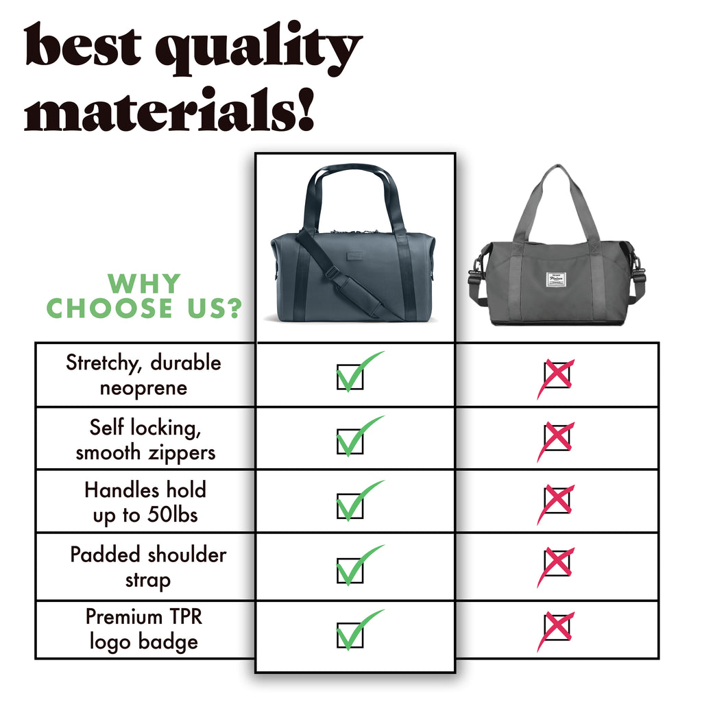 Neoprene Adult Travel Duffel, Basalt