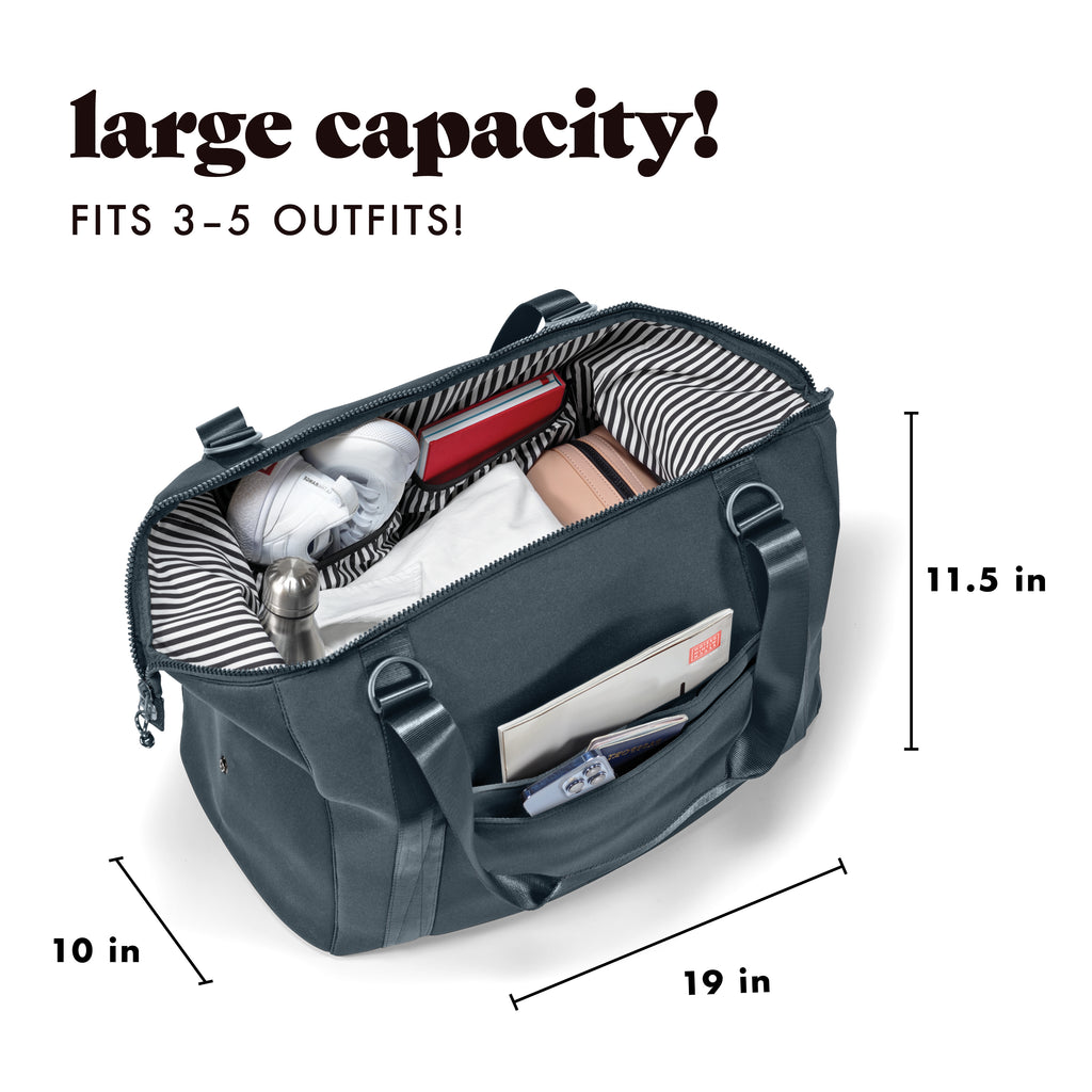 Neoprene Adult Travel Duffel, Basalt