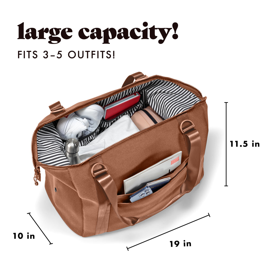Neoprene Adult Travel Duffel, Camel