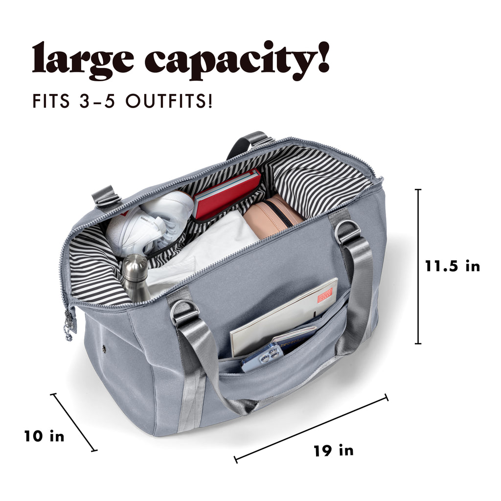 Neoprene Adult Travel Duffel, Gray