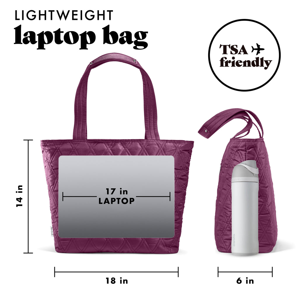 Metro Tote 2-in-1 Work Lunch Bag, Plum