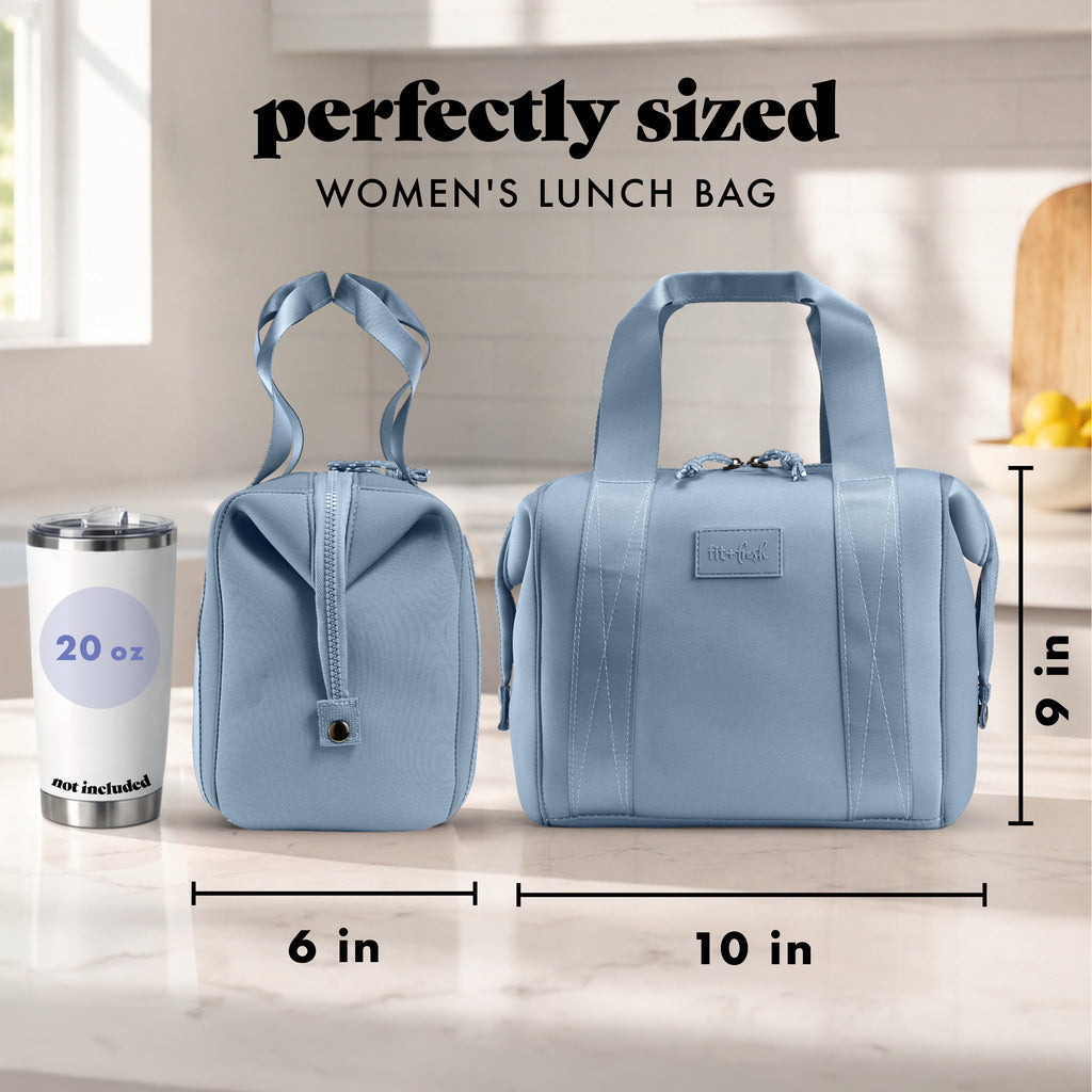 Remi Neoprene Lunch Bag with Lunch Kit, Slate