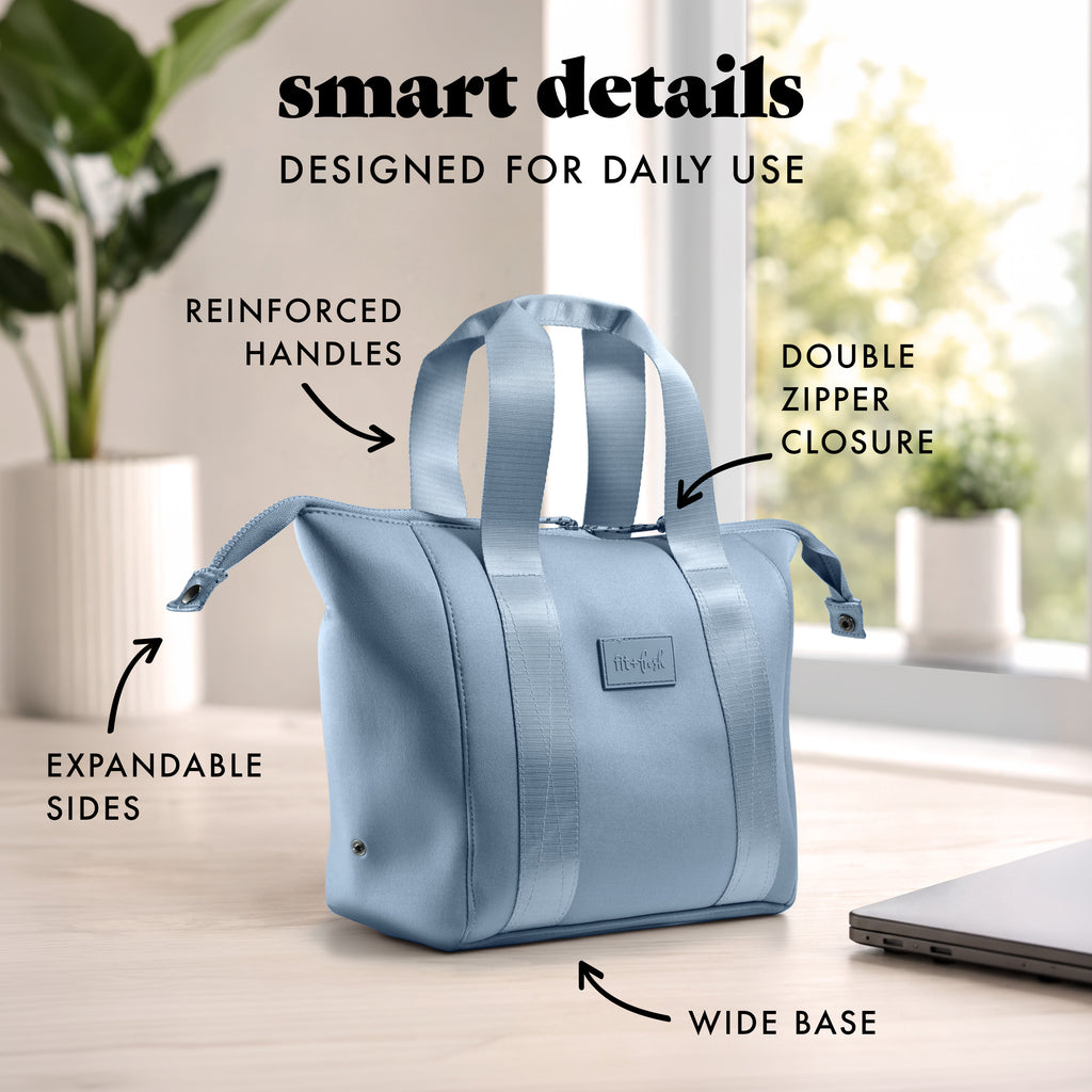 Remi Neoprene Lunch Bag with Lunch Kit, Slate