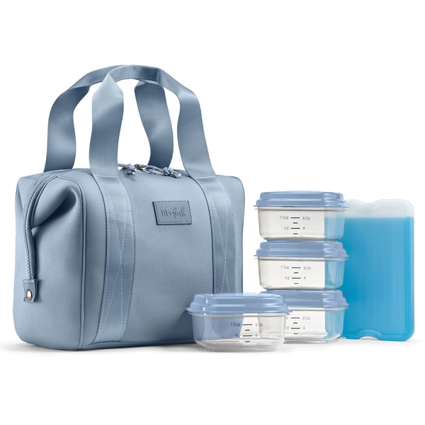 Remi Neoprene Lunch Bag with Lunch Kit, Slate