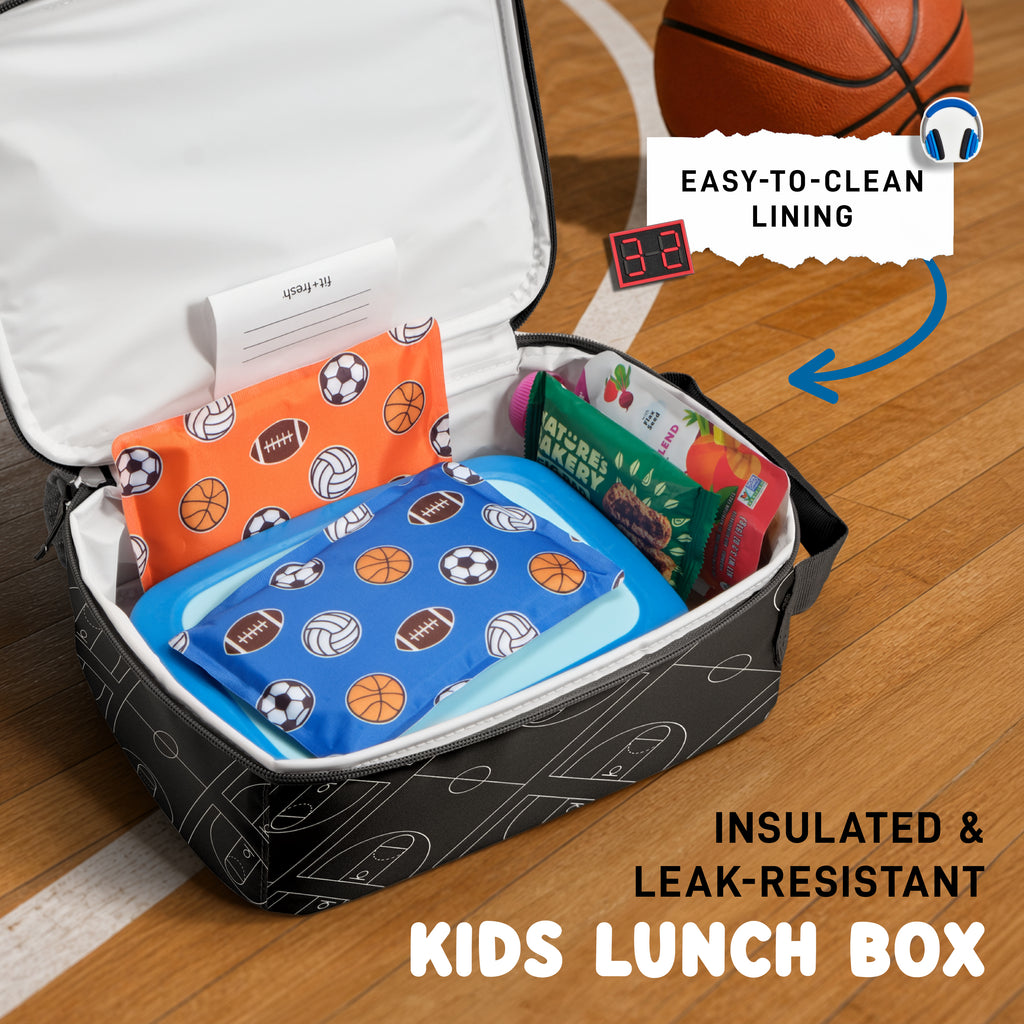 Charm Kids Lunch Bag with 6 Charms, Basketball