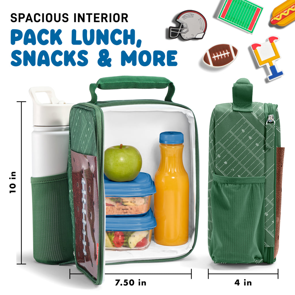 Charm Kids Lunch Bag with 6 Charms, Football
