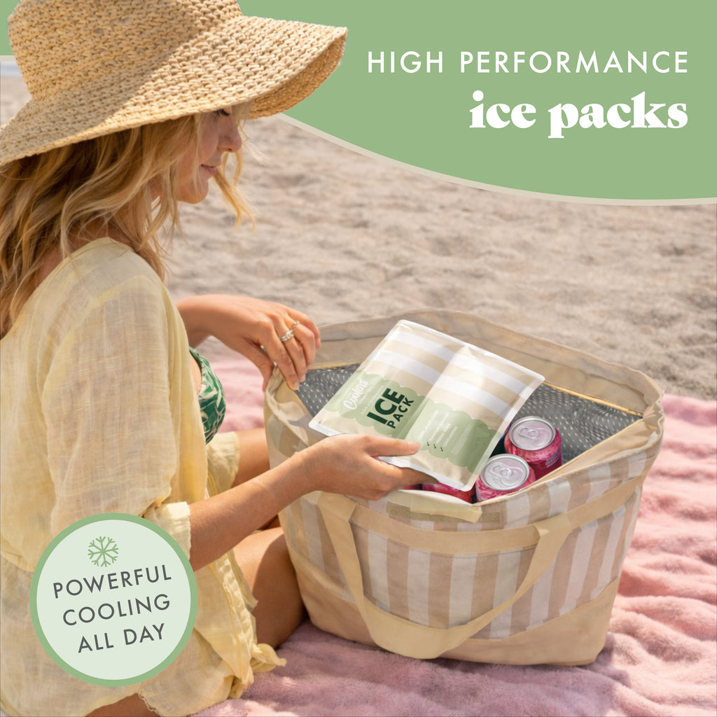 Cool Coolers XXL High Performance Cooler Ice, Pina Colada Cabana Stripe