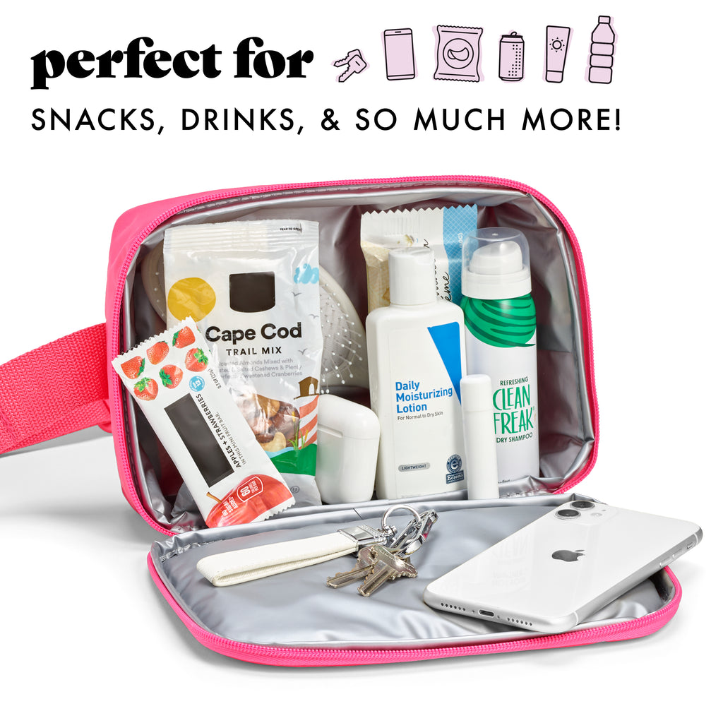 Jada 3-Can Cooler Belt Bag, Hot Pink