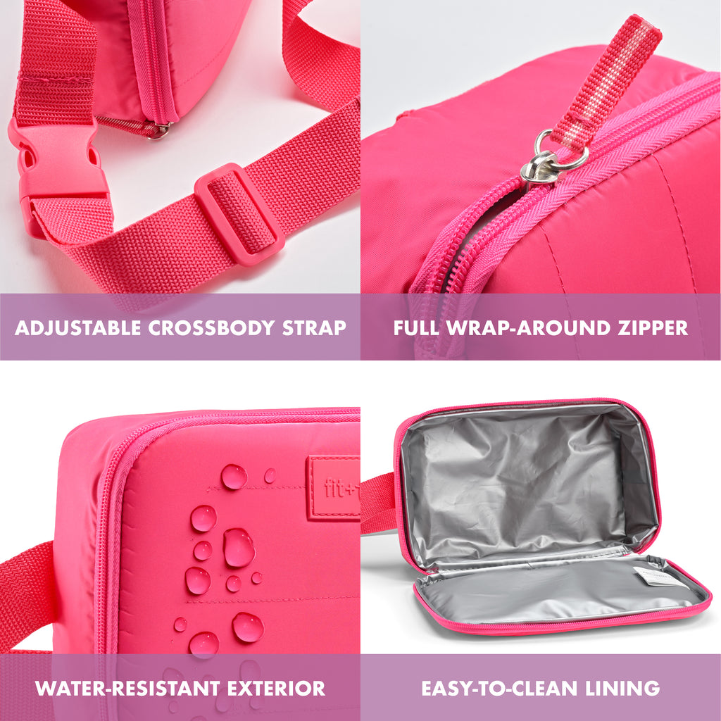 Jada 3-Can Cooler Belt Bag, Hot Pink
