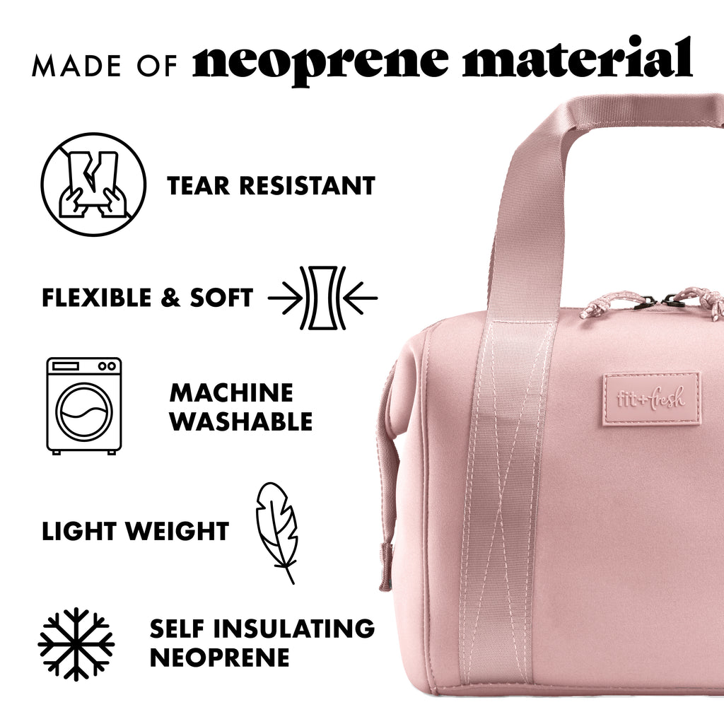 Remi Neoprene Lunch Bag with Lunch Kit, Mauve