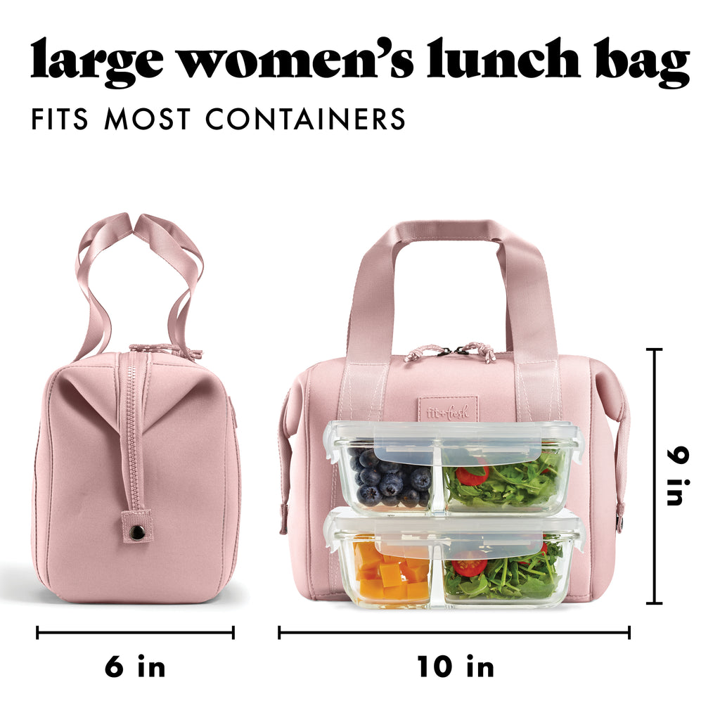 Remi Neoprene Lunch Bag with Lunch Kit, Mauve