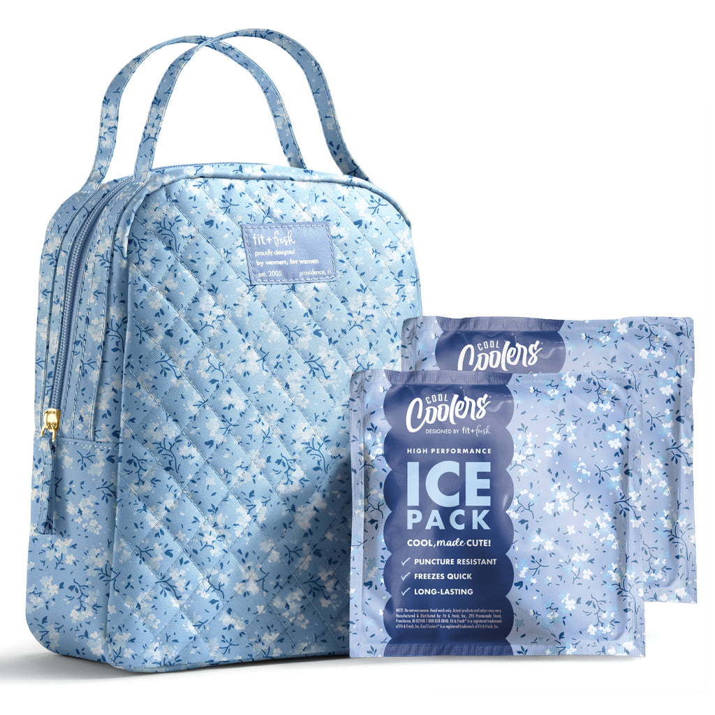 Bottle & Beyond Insulated Baby Bottle Cooler Bag, Cornflower Calico Flowers